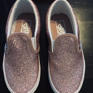 Vans Kids Sparkly Slip-On Sneakers - Rose Gold